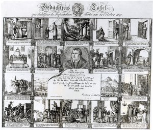 A Feast to Celebrate the Reformation on 31 October 1817: The Life of Martin Luther by German School